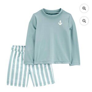 12 month Carter's Baby Boy Rash Guard Set 2-Piece